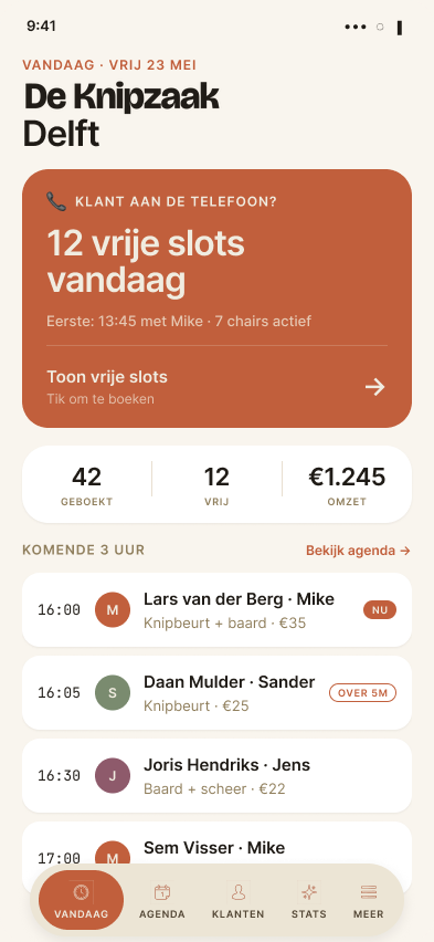 Boekem agenda-app: vandaag